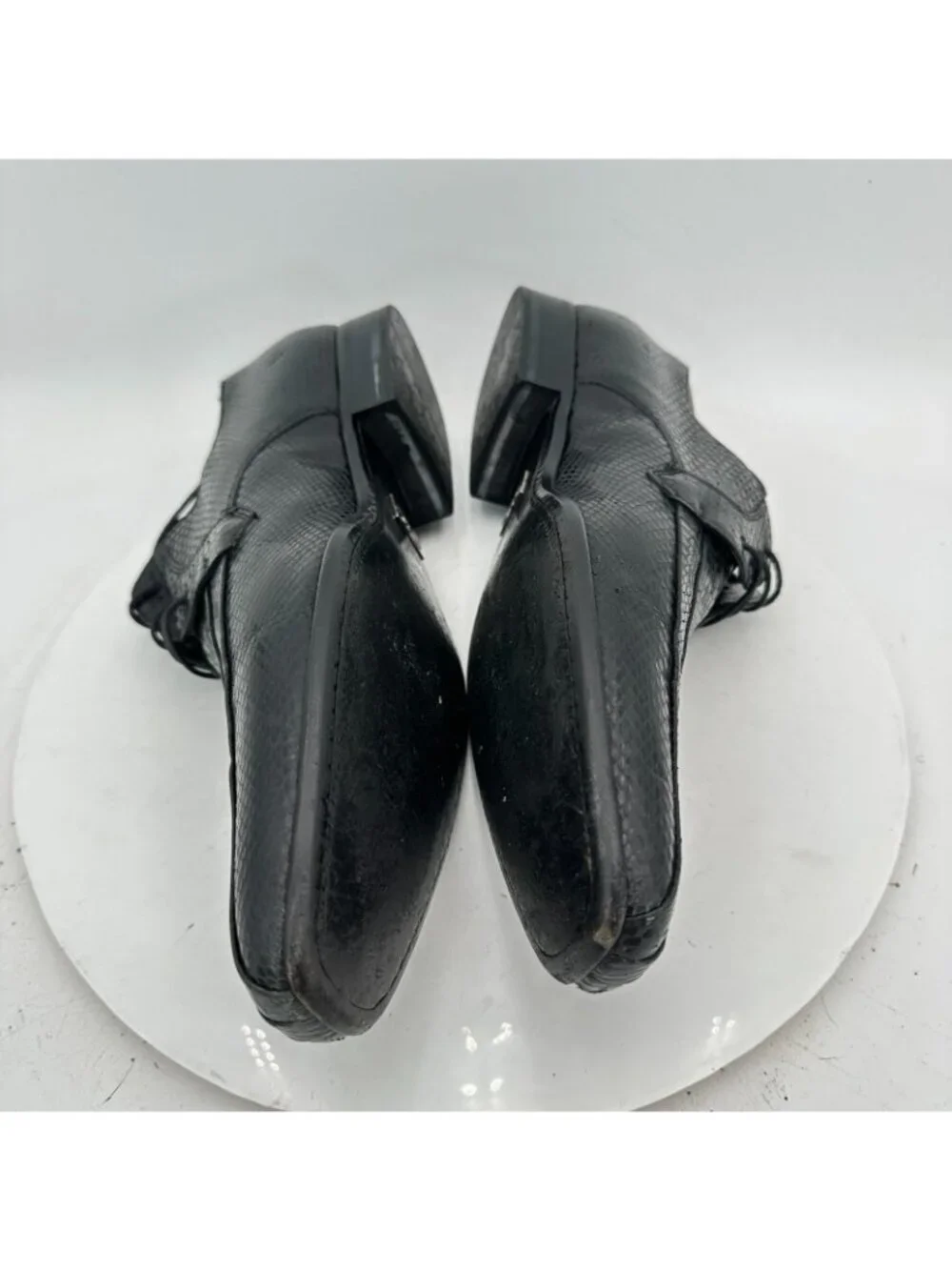 Dolce & Gabbana Men Size EU 44 E US 10 Black Crocodile Skin Derby Dress Shoes